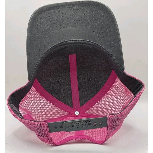 Iowa Running Company Richardson 112 Pink Mesh SnapBack Trucker Hat Cap Fitness - Picture 6 of 9